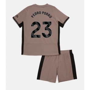 Tottenham Hotspur Pedro Porro #23 Koszulka Trzecich Dziecięca 2023-24 Krótki Rękaw (+ Krótkie spodenki)